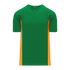 Athletic Knit One Button Pro Placket Performance Baseball Jersey (BA1343), Color '278 Kelly/Gold'
